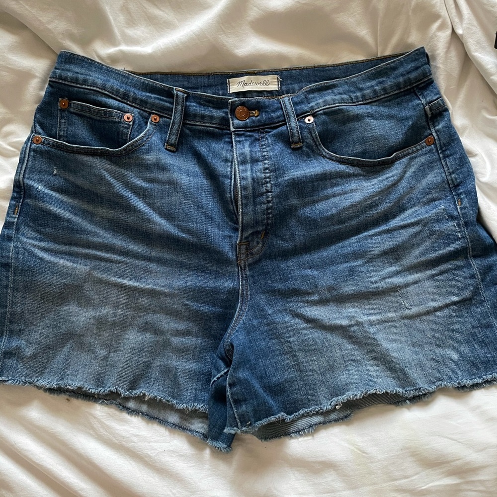 Madewell high rise denim shorts size 12
